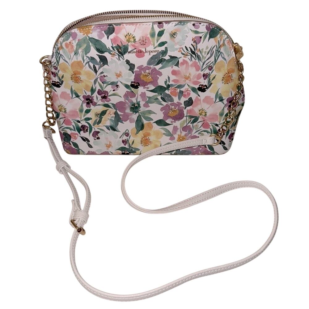NANETTE LEPORE Floral Crossbody Bag - White and Multicolor